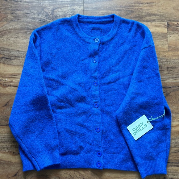Daily Drills Sweaters - Daily Drills Vibrant Blue Cardigan